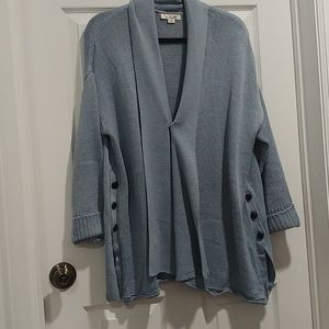Detailed Blue Cardigan
